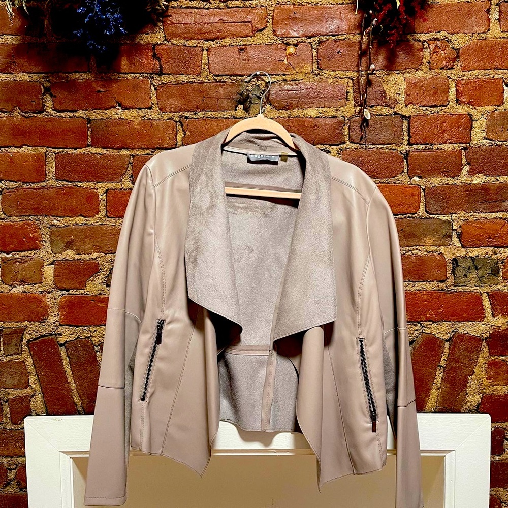 Taupe Waterfall leather/suede jacket